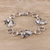 Sterling silver link bracelet, 'Horse Trio' - Sterling Silver Horse Link Bracelet from India (image 2b) thumbail