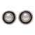 Cultured pearl stud earrings, 'Graceful Frames' - Circular Cultured Pearl Stud Earrings from India
