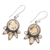 Citrine dangle earrings, 'Sunny Bloom' - 10.4-Carat Citrine Dangle Earrings from India