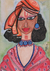 'Rani Lakshmibai' - Signed Watercolor Painting of Rani Lakshmibai from India thumbail