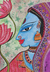 'Radha' - Signed Watercolor Painting of Radha from India thumbail