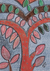 'Heavenly Leaves' - Leaf-Themed Abstract Watercolor Painting from India thumbail