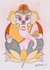 'Vinayaka' - Signed Hindu Painting of Lord Ganesha from India thumbail