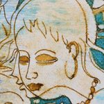 'Gopis' - Signed Expressionist Painting of Hindu Gopis from India