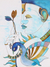 'Krishna' - Signed Expressionist Painting of Krishna in Blue from India thumbail