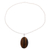 Tiger's eye pendant necklace, 'Oval Layers' - Oval Tiger's Eye Pendant Necklace from India (image 2c) thumbail