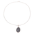 Agate pendant necklace, 'Midnight Oval' - Black and Grey Oval Agate Pendant Necklace from India (image 2c) thumbail