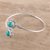 Sterling silver wrap bracelet, 'Turquoise Glam' - Sterling Silver and Recon. Turquoise Wrap Bracelet (image 2b) thumbail