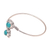 Sterling silver wrap bracelet, 'Turquoise Glam' - Sterling Silver and Recon. Turquoise Wrap Bracelet (image 2d) thumbail