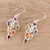 Multi-gemstone dangle earrings, 'Chakra Sparkle' - 2.6-Carat Multi-Gemstone Chakra Dangle Earrings from India (image 2b) thumbail