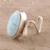 Larimar cocktail ring, 'Modern Sky' - Oval Larimar Cocktail Ring Crafted in India (image 2b) thumbail