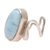 Larimar cocktail ring, 'Modern Sky' - Oval Larimar Cocktail Ring Crafted in India (image 2d) thumbail