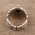 Garnet band ring, 'Energetic Drop' - Teardrop Garnet Band Ring Crafted in India (image 2c) thumbail