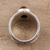 Tiger's eye band ring, 'Suave Earth' - Leaf Motif Tiger's Eye Band Ring from India (image 2c) thumbail
