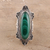 Malachite cocktail ring, 'Forest Majesty' - Oval Green Malachite Cocktail Ring Crafted in India (image 2) thumbail