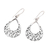 Sterling silver dangle earrings, 'Droplet Beauty' - Drop-Shaped Floral Sterling Silver Dangle Earrings (image 2c) thumbail