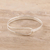 Sterling silver bangle bracelet, 'Shining Flair' - High-Polish Sterling Silver Bangle Bracelet from India (image 2) thumbail