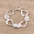 Sterling silver link bracelet, 'Abstract Sheen' - Abstract Sterling Silver Link Bracelet from India