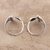 Sterling silver toe rings, 'Gleaming Fireworks' (pair) - Circle Pattern Sterling Silver Toe Rings from India (Pair)
