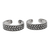 Sterling silver toe rings, 'Patterned Bliss' (pair) - Patterned Sterling Silver Toe Rings from India (Pair) thumbail