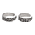 Sterling silver toe rings, 'Patterned Bliss' (pair) - Patterned Sterling Silver Toe Rings from India (Pair) (image 2d) thumbail