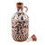 Keramikflasche - Handbemalte florale Keramikflasche in Braun aus Indien