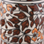 Ceramic bottle, 'Kujra Garden in Brown' - Hand-Painted Floral Ceramic Bottle in Brown from India