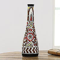 Ceramic decorative vase, 'Spring Royalty'