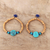 Wood and resin beaded stretch bracelets, 'Royal Friends' (pair) - Blue Tassel Wood and Resin Beaded Stretch Bracelets (Pair) thumbail