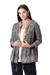 Block-printed cotton jacket, 'Paisley Elegance' - Paisley Motif Block-Printed Cotton Jacket from India (image 2a) thumbail