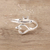 Sterling silver band ring, 'Key to My Love' - Sterling Silver Heart Key Band Ring from India (image 2) thumbail