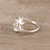 Sterling silver band ring, 'Key to My Love' - Sterling Silver Heart Key Band Ring from India (image 2b) thumbail