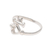 Sterling silver band ring, 'Key to My Love' - Sterling Silver Heart Key Band Ring from India (image 2d) thumbail