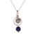 Lapis lazuli and citrine pendant necklace, 'Gemstone Swirl' - Swirl Pattern Lapis Lazuli and Citrine Pendant Necklace