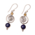 Lapis lazuli and citrine dangle earrings, 'Gemstone Swirl' - Swirl Pattern Lapis Lazuli and Citrine Dangle Earrings