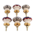 Ceramic knobs, 'Royal Garden' (set of 6) - Multicolored Floral Ceramic Knobs from India (Set of 6) (image 2c) thumbail