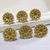 Ceramic knobs, 'Brown Blossoms' (set of 6) - Brown Floral Ceramic Knobs from India (Set of 6)