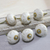 Ceramic knobs, 'White Glory' (set of 6) - Artisan Crafted Ceramic Knobs in White from India (Set of 6) (image 2b) thumbail
