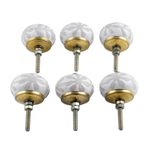 Ceramic knobs, 'White Glory' (set of 6) - Artisan Crafted Ceramic Knobs in White from India (Set of 6)