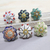 Ceramic knobs, 'Floral Homestead' (set of 6) - Floral Ceramic Knobs Crafted in India (Set of 6)