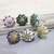 Ceramic knobs, 'Floral Homestead' (set of 6) - Floral Ceramic Knobs Crafted in India (Set of 6) (image 2b) thumbail