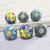 Ceramic knobs, 'Charming Globes' (set of 6) - Vibrant Floral Ceramic Knobs from India (Set of 6) (image 2b) thumbail