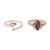Amethyst and sterling silver rings, 'Royal Delight' (pair) - Amethyst and Sterling Silver Rings from India (Pair) thumbail