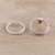 Garnet and sterling silver rings, 'Delightful Glimmer' (pair) - Garnet and Sterling Silver Rings from India (Pair)