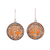 Carnelian dangle earrings, 'Tree Grandeur' - Tree Pattern Carnelian Dangle Earrings from India