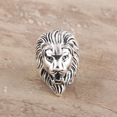 925 Sterling Silver Lion Ring Lion Head Handmade Jewelry - Etsy