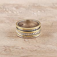 Featured review for Sterling silver spinner ring, Hopeful Dance