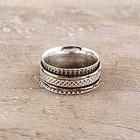 Featured review for Sterling silver spinner ring, Rotating Unity