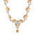 Gold plated blue topaz pendant necklace, 'Azure Glitter' - Gold Plated 15-Carat Blue Topaz Link Necklace from India (image 2c) thumbail