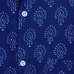 Men's block-printed cotton shirt, 'Indigo Joy' - Men's Block-Printed Indigo Cotton Shirt from India
